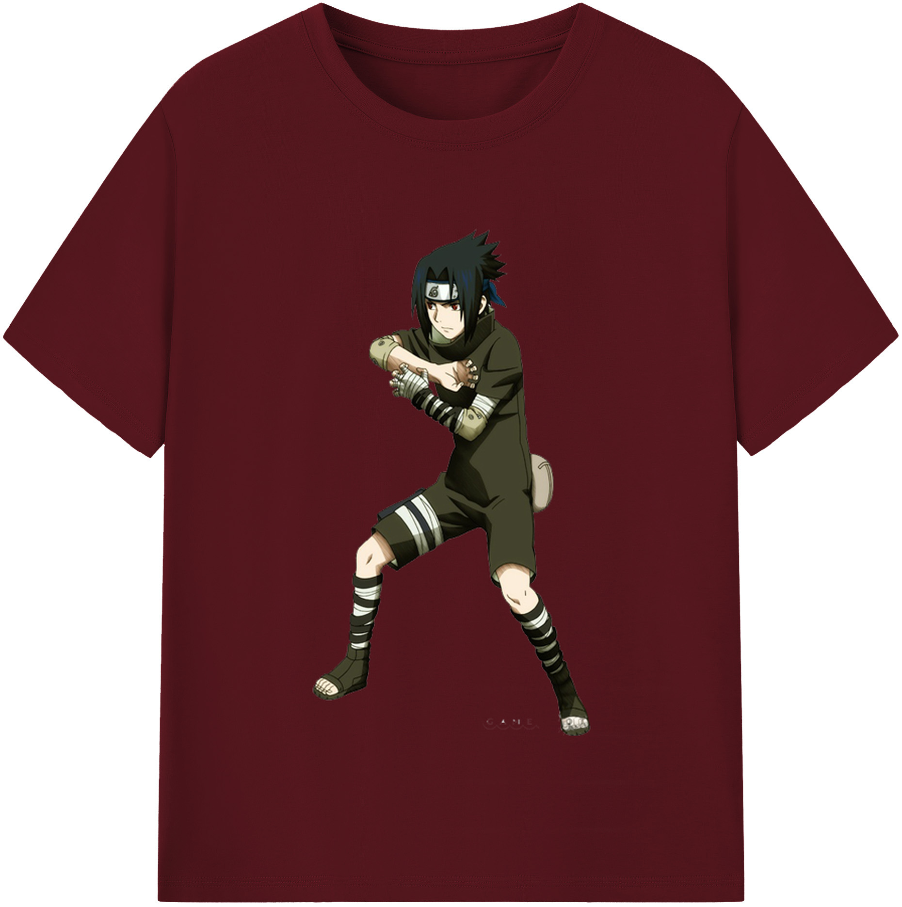 （画像用） NARUTO -ナルト- うちは サスケ Uchiha Sasuke 綿100％半袖Tシャツ（フロントプリント）